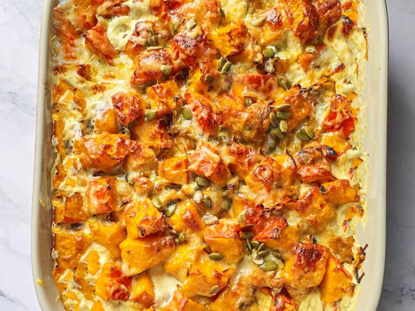 Gratin de potimarron et champignons