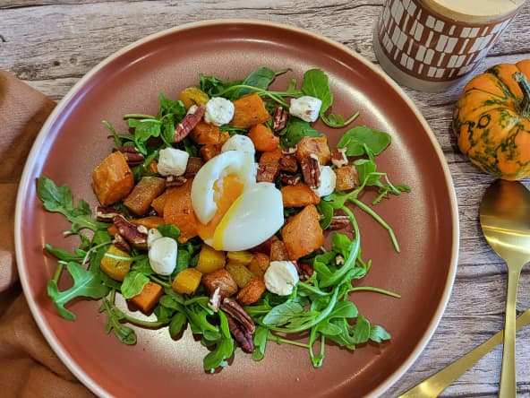 Salade d’hiver aux légumes rôtis