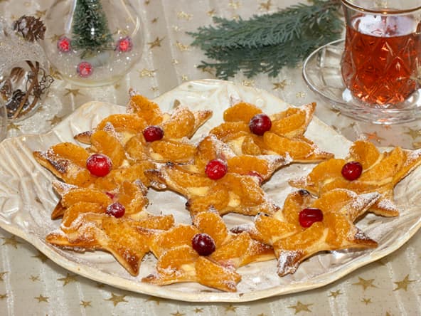 Étoiles feuilletées aux mandarines confites