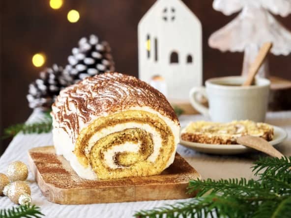 Bûche tiramisu roulée