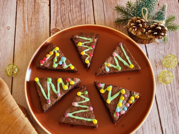 Sapin de noël brownie