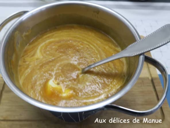 Velouté de châtaignes, patate douce et carottes