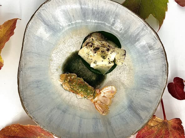 Langoustine, céleri et cresson