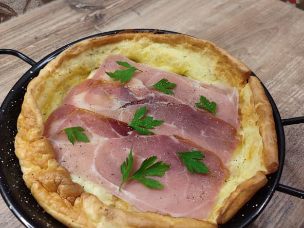 Dutch baby pancake raclette