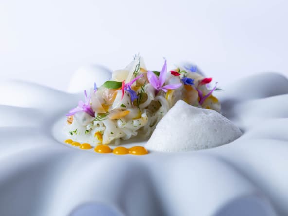 Seiche et tagliatelles de konjac