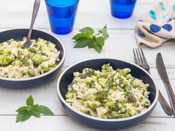 Risotto aux légumes verts