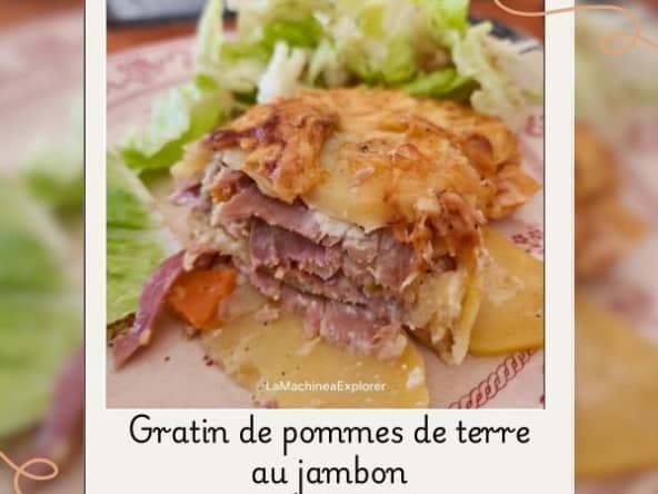 Gratin de pommes de terre au jambon
