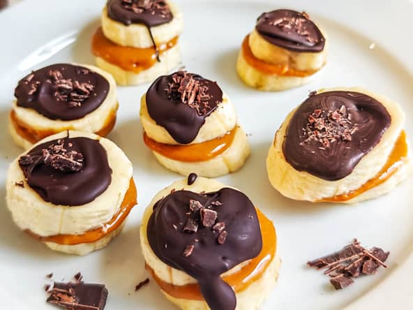 Bouchées banane-cacahuète façon Snickers