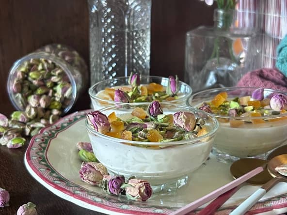 Panna cotta au bon goût de fleur d’oranger