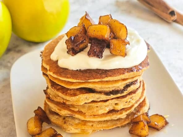 Pancakes aux pommes fluffy