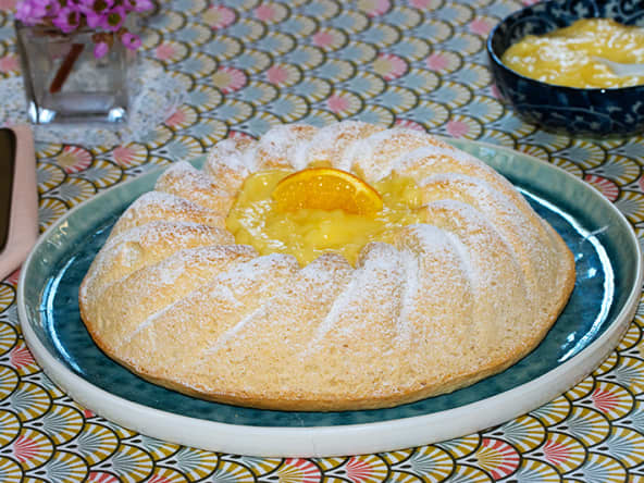 Gâteau des anges, crème aux agrumes