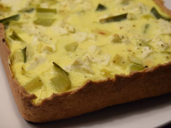 Quiche poireaux, sarrasin et feta