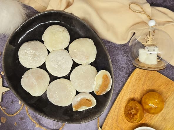Mochis à la châtaigne et à la clémentine confite