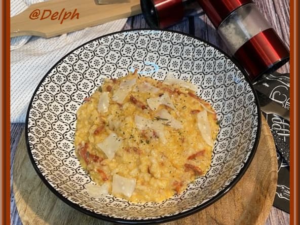 Risotto au chorizo et parmesan
