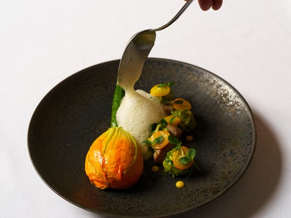 Fleur de courgette et Kumquat