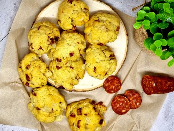 Cookies salés chorizo comté