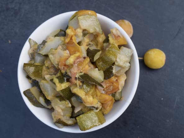 Courgettes et mirabelles au balsamique