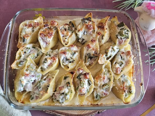 Conchiglionis printanier aux asperges