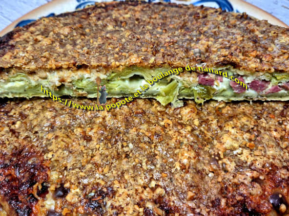 Tarte aux ravioles et asperges vertes