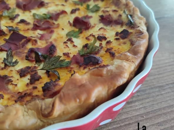 Quiche carotte, noisettes, cumin et feta