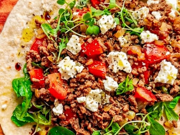 Wrap de bœuf protéiné