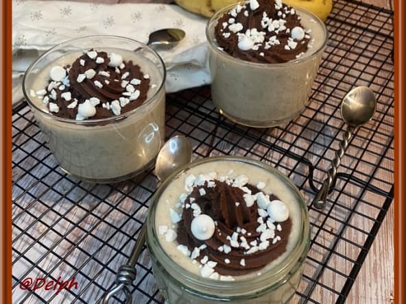 Verrines bananes et chocolat