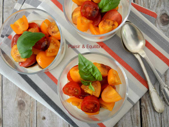 Verrines de tomates et crémeux à la mozzarella d’Anne-Sophie Pic