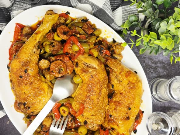 Poulet sauce tomate chorizo
