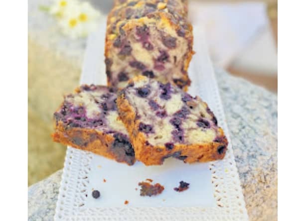 Cake aux myrtilles et bleu d’Auvergne