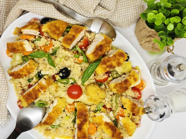 Salade méditerranéenne au poulet