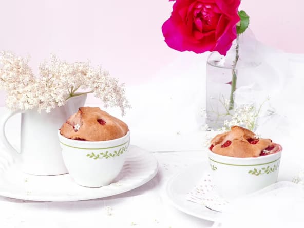 Mug cake vegan aux fraises