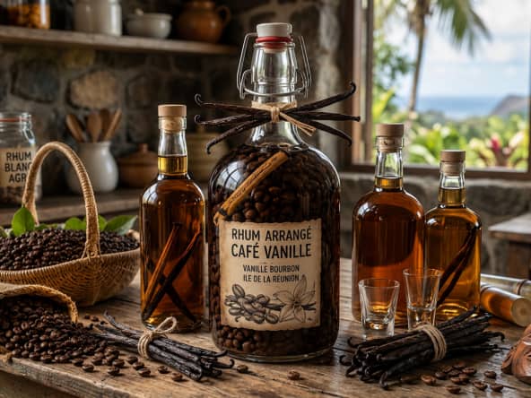 Rhum arrangé au café et vanille