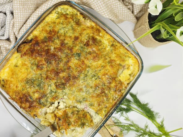 Quiche sans pâte au fenouil, coppa et comté
