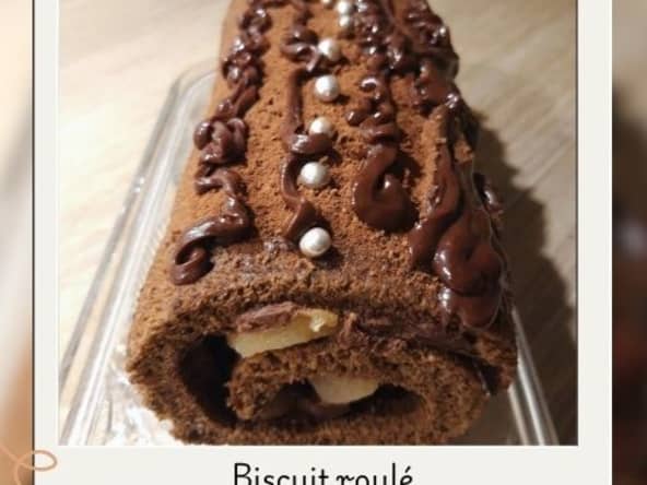 Biscuit roulé chocolat poires
