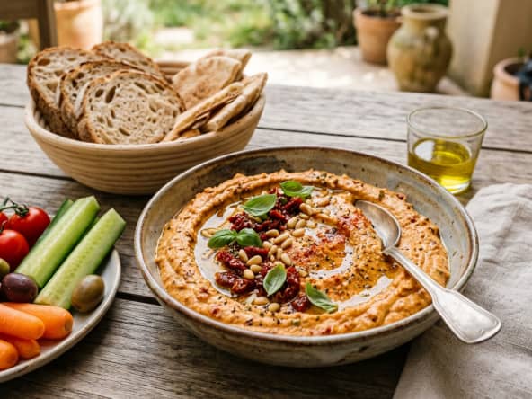 Houmous aux tomates séchées
