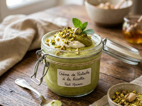 Crème de pistache à la ricotta