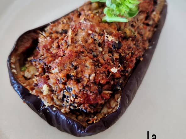 Aubergine farcie à la sarde