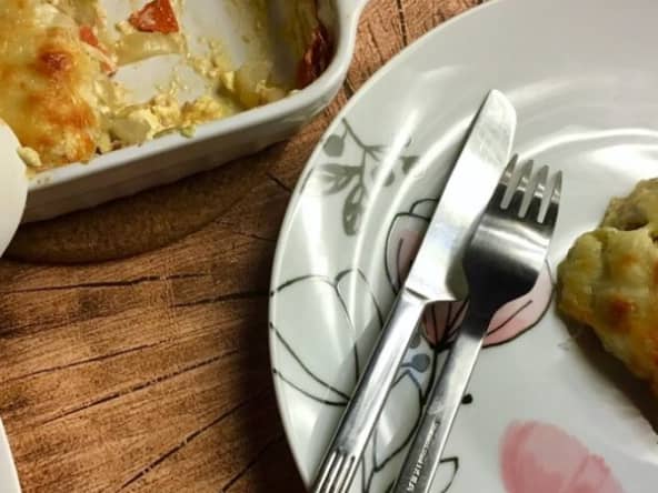 Gratin d’endives aux tomates séchées et aux tranches végétales façon pepperoni