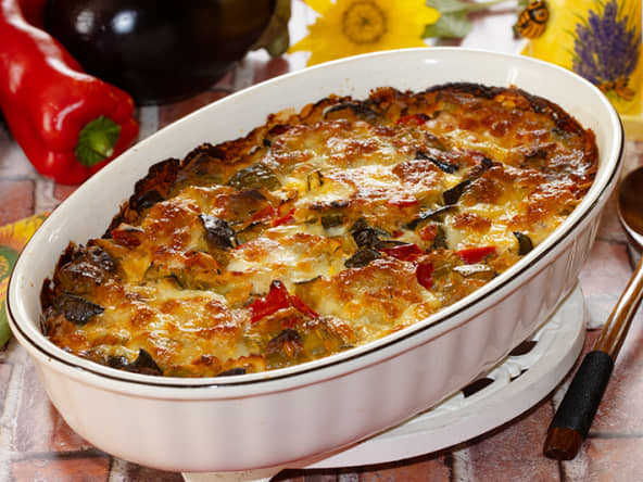 Gratin de ratatouille aux ravioles