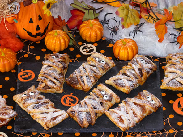 Momies feuilletées sucrées pour Halloween