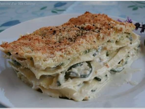 Lasagnes aux courgettes et au basilic