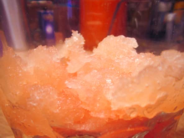 Granité de pamplemousse rose