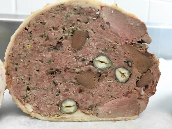 Galantine de canette - La farce