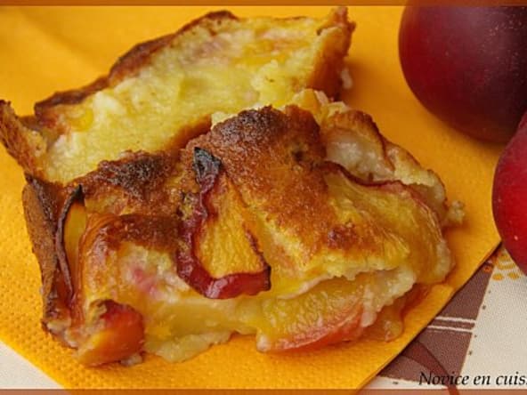 Gateau fondant aux nectarines