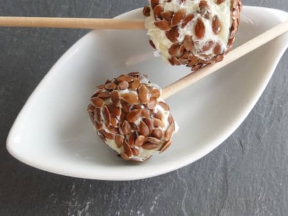 Sucettes de pommes au fromage frais