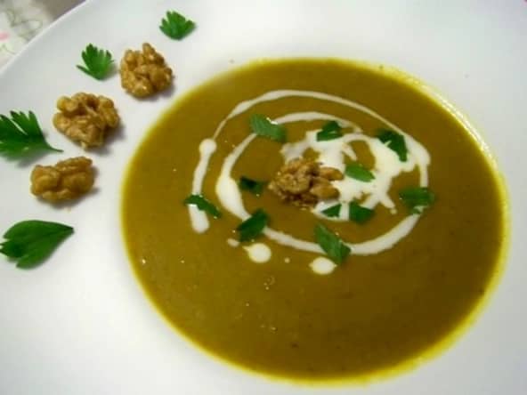 velouté de châtaignes, potimarron et cèpes
