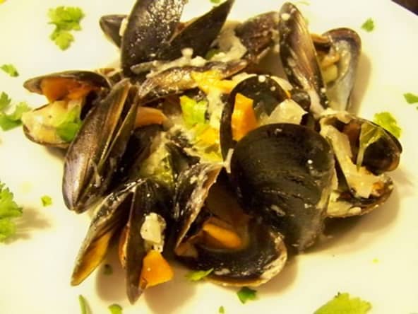 Moules à la crème de bleu du Jura