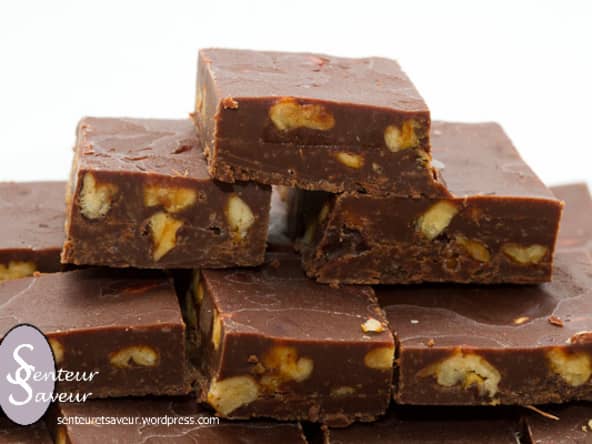 Fudges au chocolat et aux noix de pécan
