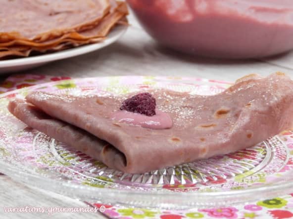 Crêpes roses au lait ribot absolument framboises