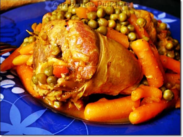 Tajine d'Agneau aux Petits Pois et aux Carottes